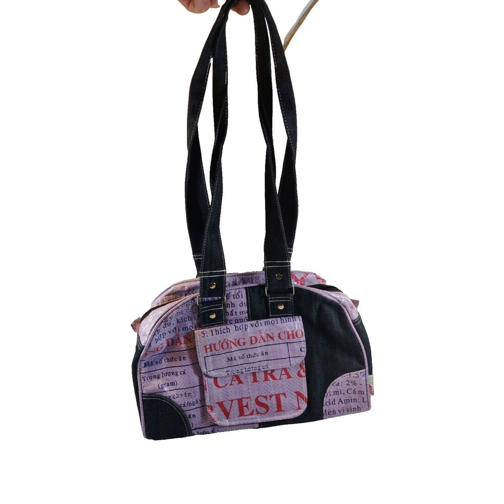 Stop Start Trafficking Recycled Rice Bag Handbag Vietnam Travel Purse